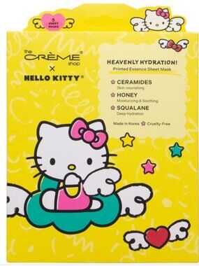 3/$30 - The Crème Shop x Hello Kitty Heavenly Hydration Sheet Mask - 5 Pack